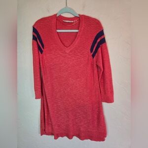 Soft Surroundings Coral Knit Tunic Sweater Size M